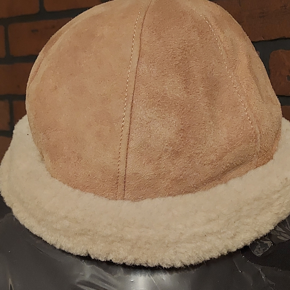 Vintage Tan Shearling Hat